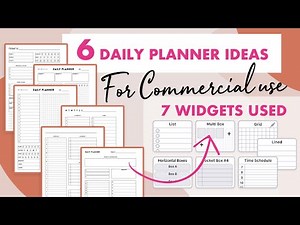 6 Daily Planner Templates for Commercial Use + Planner Tutorial (skip to 4 min)