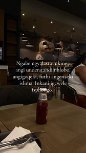 Ngabe ngyalasta inkinga angi understandi nhlobo - Zulu short caption explained