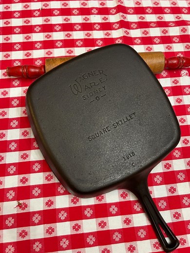 Vintage Square Skillet Wagner Ware Cast Iron, Sidney Ohio 1218 Restored, Baking Frying Cooking Pan, 9.5 Inches, Cornbread Biscuit Pan Gift - Etsy