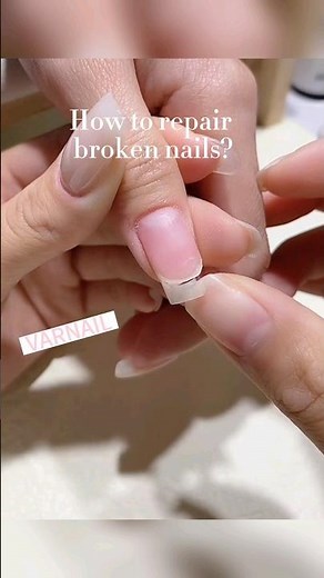 😍Try This Nail Hack for Repairing Broken Nails! VARNAIL Fiber Gel! #varnail #nails #crackednails