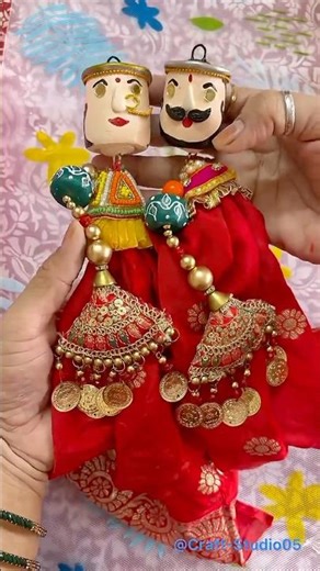 ✨🎭Rajasthani Couple Puppet Diy 🎭✨#trending #music #diy #Puppets #rajasthan #craft #ytshorts