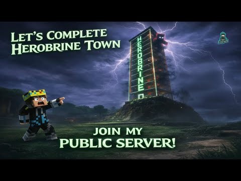 FINALLY Completing the Herobrine SMP Tower! Can I Survive? 👀 | Minecraft Live