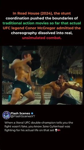 Jake Gyllenhaal Fought For His Life Against Conor McGregor! 🤯 #roadhouse #jakegyllenhaal #shorts