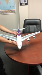 1.3K views · 67 reactions | Can you imagine an airport of this scale?  This Item Is On Sale!  SKR8505 Skymarks Thai A380 w/ wood stand and gear 1/100 scale Price: $299.95, 25% off! Find it here: https://bit.ly/2DsMRNm | Airplane Shop | Facebook