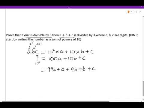 OCR Further Maths A-Level Additional Pure: Proving the Divisibility Test for 3