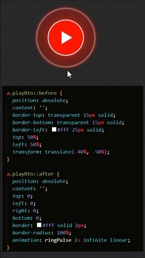 Play Button Pulse Effect | CSS #coding #css #pulse #animation