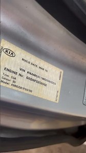 Kia Carnival Engine Number location #automobile #mechanist #mechanic #mechaniclife #automechanic
