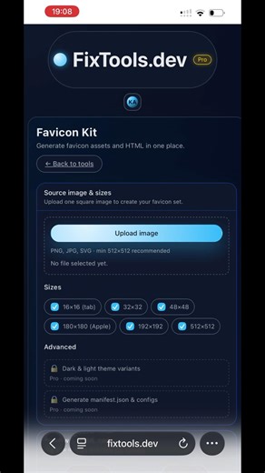 How to Make Favicons for Your Website | FixTools.dev #shorts #fixtools