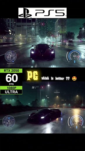 PS5 vs PC [RTX 2050]Graphics Comparison 🔥 Which Looks Better?same car same place different console💻✨