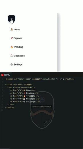 How to build a Sidebar Menu in 10 Seconds! #html