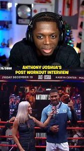 Anthony Joshua's Post Workout Interview 🥊 #tyrone1mc #tyrone #boxing | Tyrone