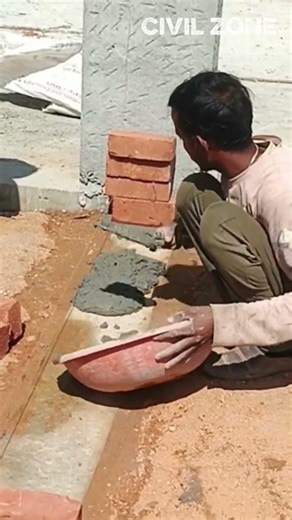 Brickwork Basics: Mortar Leveling Before Placing Bricks, 🧱🧱🧱