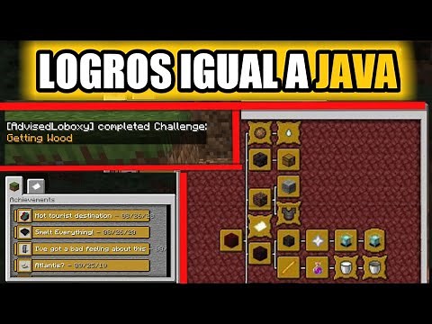 Logros Java mod (Addon) Para Minecraft pe 1.16.40 - Logros Igual a Java para Minecraft Bedrock 1.16