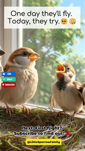 Trying to Fly for the First Time (It's Hard!) 🥹 | Little Sparrow Family