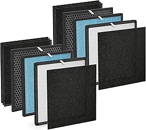10L Pro Filters Set Compatible with Okaysou Air urifier & Aiibot-A300 | 2 Sets 5-Stage Airmax 10L Pro Filter, 2X Efficient Filter and 2X Carbon Filters 2X Main Filter and 6X Pre-filter