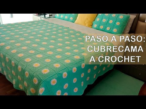 CUBRECAMA A CROCHET - PASO A PASO | #MANUALIDADESJULIA