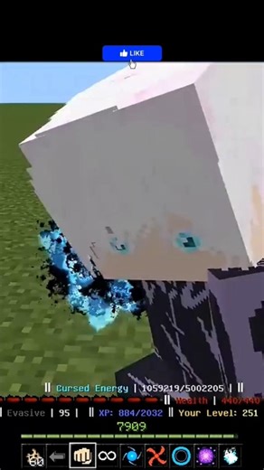 Gojo Black Flash 🔥|| Jujutsu Awakening Addon #minecraft #shorts #jujutsukaisen