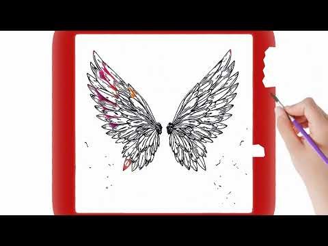 how to draw fairy wings #viral #trending #shorts