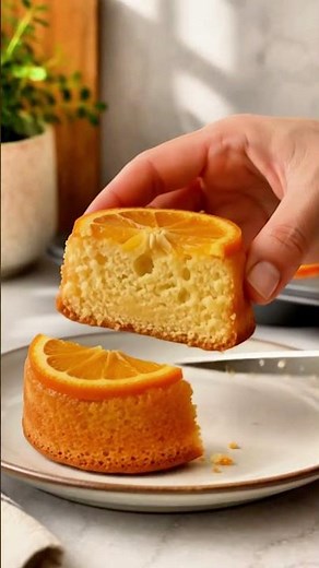 Mini Orange Cakes 🍊 Caramelized Orange Tops!