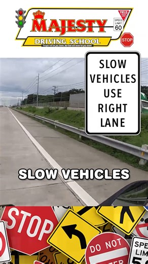 577K views · 10K reactions | Slow Vehicles Use Right Lane | Majesty Driving School | Facebook
