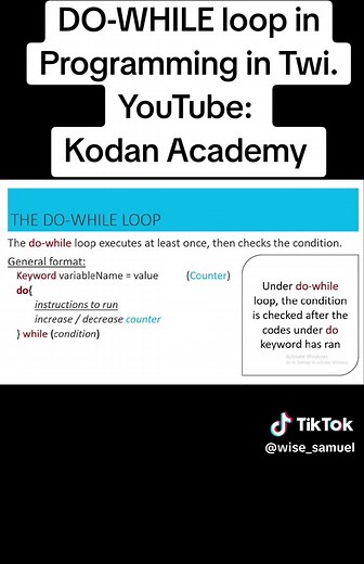 Mastering Loops: For Loops and Do-While Loops Explained In this video, we dive into the world of loops in programming, covering the basics of For Loops and Do-While Loops. You'll learn how to use these essential control structures to iterate over code, repeat tasks, and make your programs more efficient. Topics covered What are For Loops and Do-While Loops? How to write and use For Loops How to write and use Do-While Loops Key differences between For Loops and Do-While Loops Practical examples a