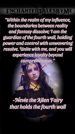 Nevie is there to protect you from threats in all worlds #tales #cosplay #acting #alien #fairy #oc
