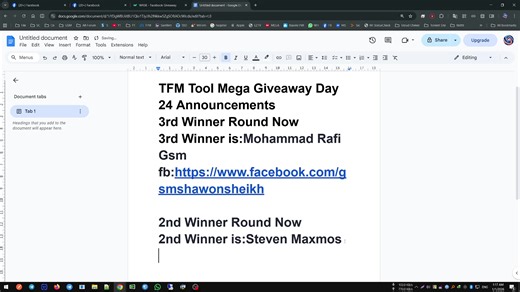 TFM Tool Mega Giveaway Day 24 Announcements | TFM Tool Pro