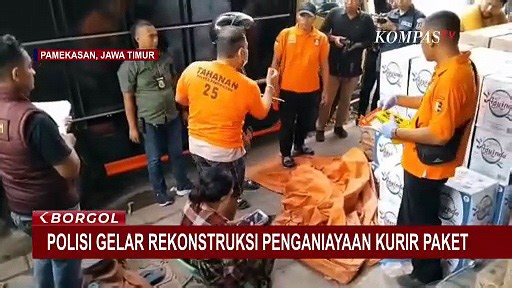 Polisi Gelar Rekonstruksi Penganiayaan Kurir Paket di Pamekasan, 15 Adegan Diperagakan | BORGOL