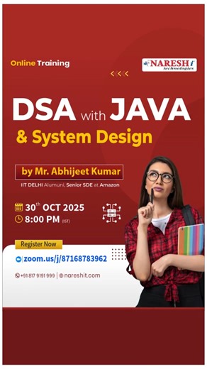 Want a dream job at Amazon? Learn from the best! Mr. Abhijeet Kumar, Senior SDE @ Amazon, shares his secrets to acing DSA System Design in an exclusive session. Join now and build your way up! | Naresh i Technologies