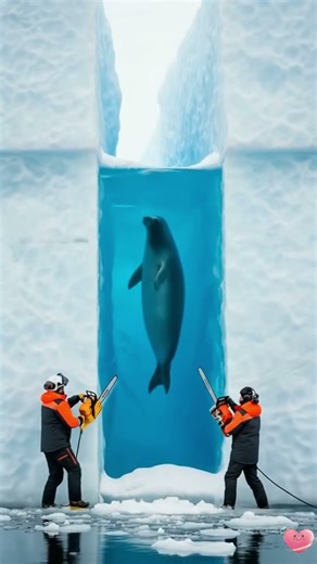 Arctic Heroes Rescue Frozen Seal Heartwarming Animal Save in Extreme Cold! #rescue #animals #wildlif