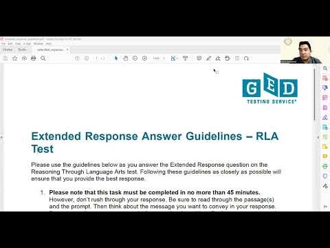 GED RLA Extended Response Format