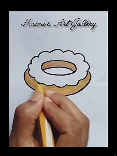 🍩 How to Draw a Donut | Simple Donut Drawing for Beginners | Step-by-Step Art Tutorial