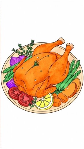 Roasted Chicken Coloring 🍗🎨🔥