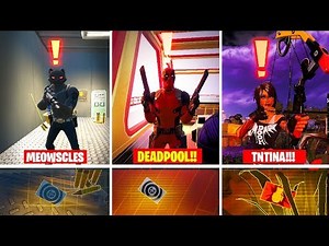 All Bosses, Mythic Weapons and Vault Locations Guide in Fortnite (DeadPool, Tntina, MeowScles)