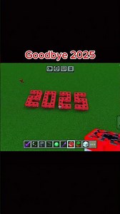 Goodbye 👋 2025#Minecraft #minecraftshorts #usa