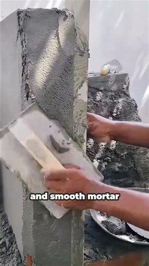 Satisfying Wall Plastering Technique Using a Masonry Trowel – Perfect Cement Rendering Skill