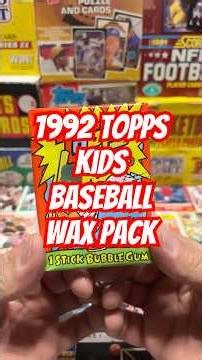 1992 #Topps Kids wax pack Donnie #Baseball #waxingjunk #junkwax #baseballcards #mlb #fun