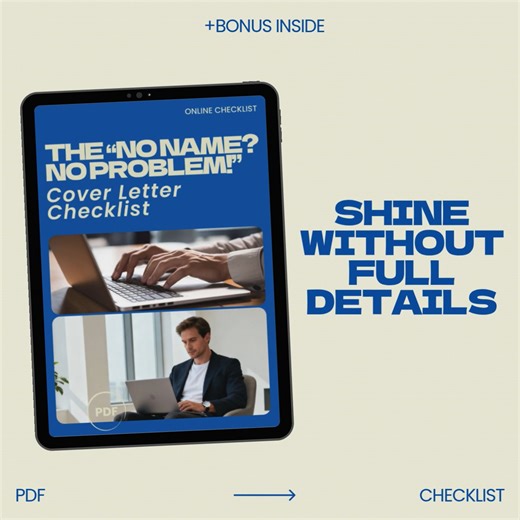 The “No Name No Problem!” Cover Letter Checklist