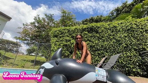 My #clip - Akina's inflatable whale deflation at the pool just sold! https://t.co/yC2xbC0QCM