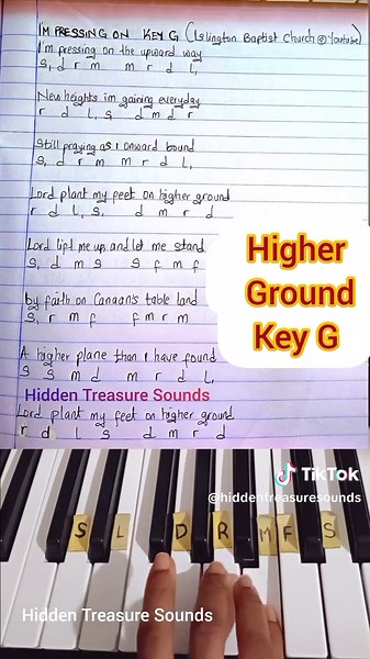 Higher Ground Hymn Piano Tutorial in Key G