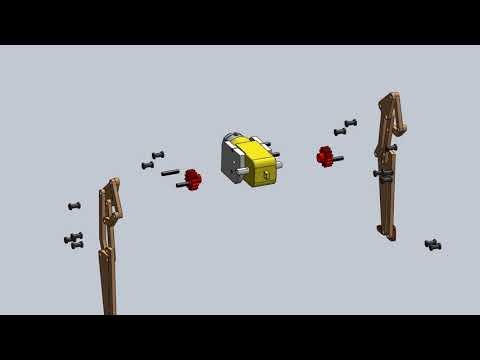 Exploded view | Battery Operated | Human Walking Mechanism