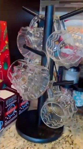 Coffee mug tree rack assembly