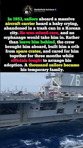 Thousand Sailors Raised an Abandoned Baby Aboard Their Warship‎