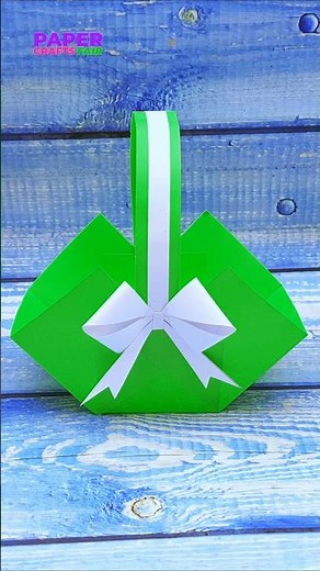 DIY origami basket making - Easter paper basket ideas #shorts