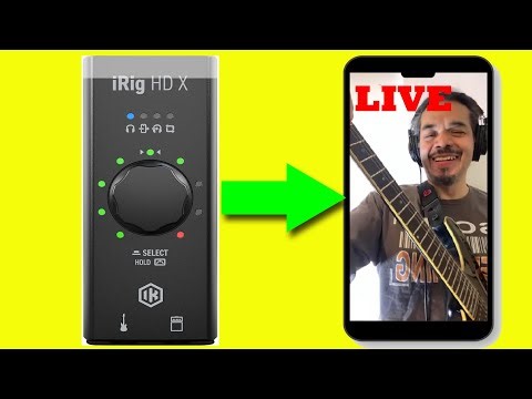 Irig HDX How to connect to iPhone and Use Guitar Pedal Youtube Live