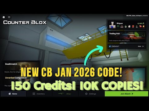 New Counter Blox Code January 2026! 150 Credit Reward! 10K Limited Copies! (ROBLOX)