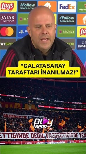 Arne Slot, Galatasaray taraftarından övgüyle bahsetti: Daha önce böyle bir şeyle karşılaşmamıştık!