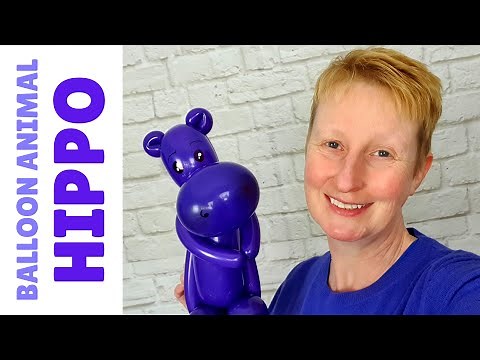 Hippo balloon tutorial - how to make a balloon hippopotamus