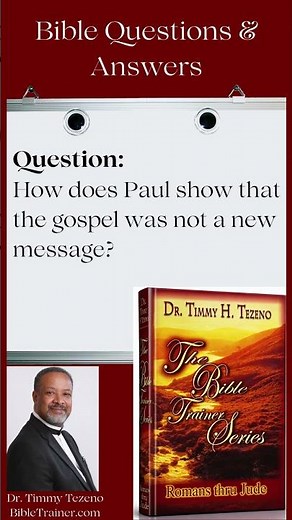 Romans 1:1–7 — Identity, Calling, and the Gospel | Bible Q & A #3 | Dr. Timmy Tezeno #shorts