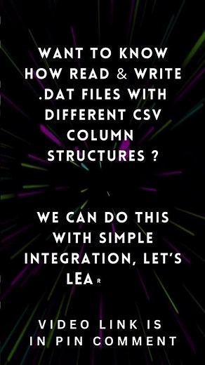 How to Read & Write .DAT Files with Different CSV Column Structures | Unstructured csv file